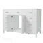 Meuble-lavabo 47 po sans lavabo, armoire seulement, 2 portes et 8 tiroirs, système de fermeture en douceur, design classique, blanc-599922278-599922281