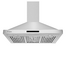 Empava 380 Cubic Feet Per Minute Convertible Wall Range Hood with Baffle Filter and Light Included Silver