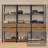  Wardrobe Clothes Storage Rack with 6 Drawers and Open Shelves 82"L Multiuse Modular Cabinet for Bedroom Organization - Black/Brown-1683191455