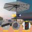 Parasol de marché avec lumières solaires, parasol de table pour la terrasse-138206601