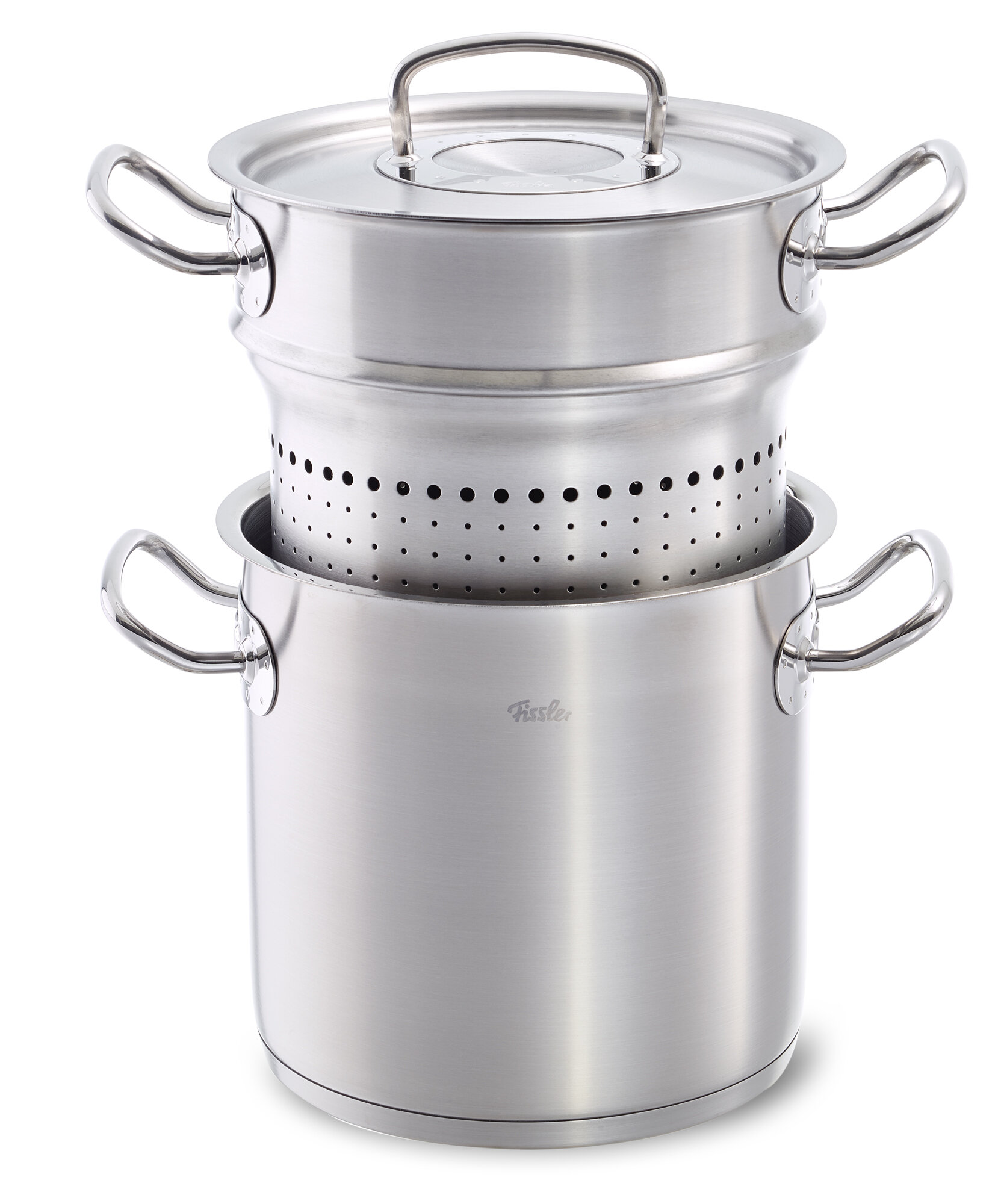 Fissler Original-Profi Collection Stainless Steel Tall Stock Pot with Lid,  14.8 Quarts