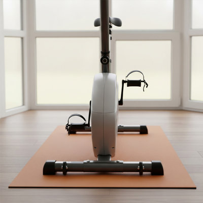 Rubber-Cal "TFS-121 Exercise Bike Mats" - 5mm x 4ft x 6ft - Light Gray