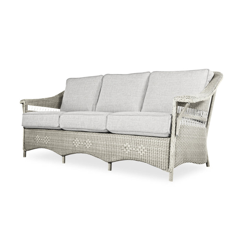 Nantucket Outdoor 3 - Seat Patio Sofa, Berkely Hall Green, Linen