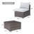 2-Piece All-Weather Outdoor Rattan Patio Furniture Set With  25.2 Inches Width Armless Sofa & Coffee Table,