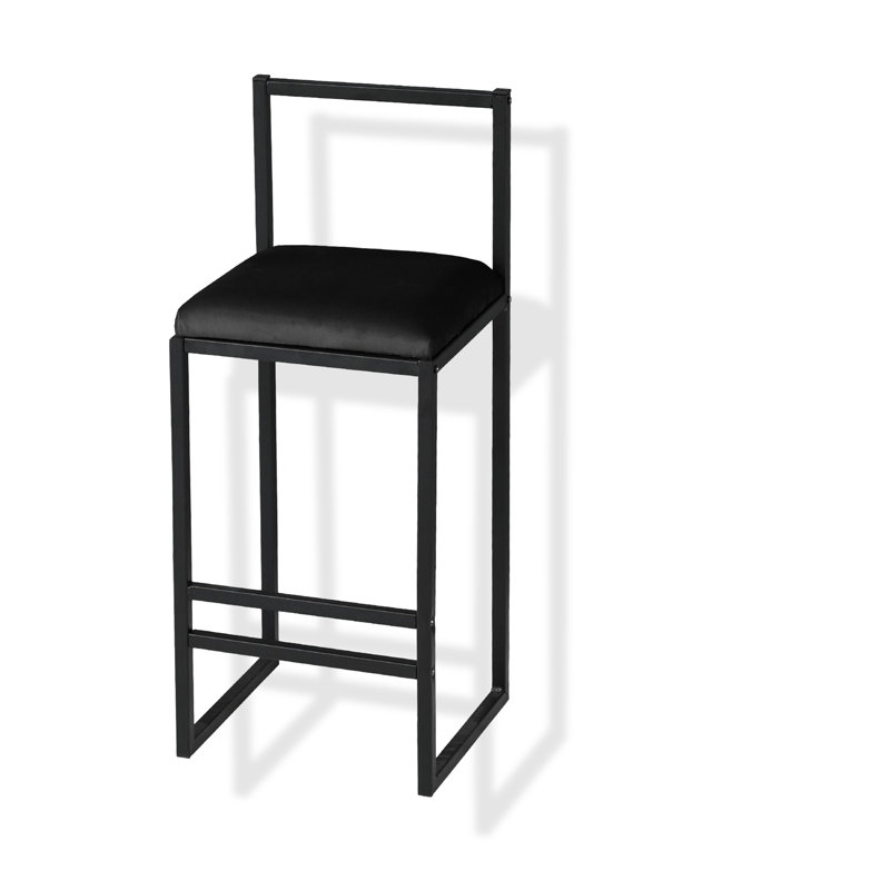Metal Bar Stool, Black