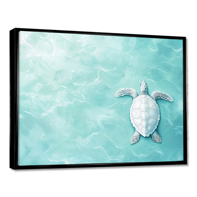 Tortue dans le courant de l'océan - Tortue, art mural dans le salon