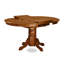 Ensemble de table de salle à manger 5 pièces comprenant une table de cuisine ovale avec rallonge papillon et 4 chaises de salle à manger, 42 po x 60 po, brun selle-124281010-124281012-124281013