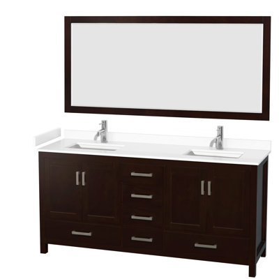 Sheffield 72" Double Bathroom Vanity with Mirror