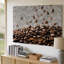 Toile, composition dynamique de divers grains de café en cascade à travers un art mural sur fond transparent-773398445