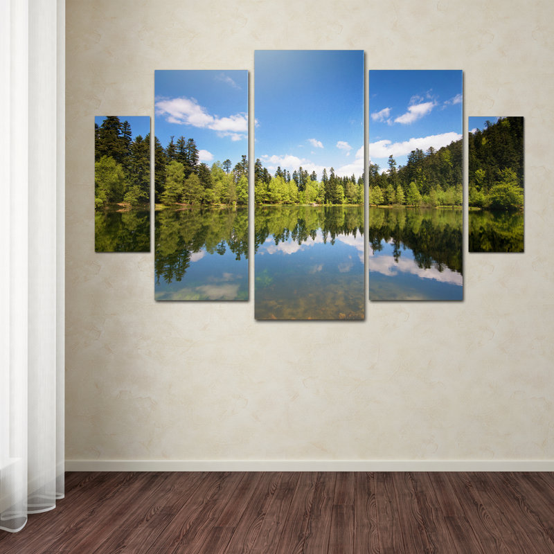 « lake maix », ensemble de 5 reproductions de photos sur toiles tendues