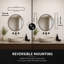 Meuble-lavabo à DEL 38 po Atomo en chrome avec verre transparent Atomo