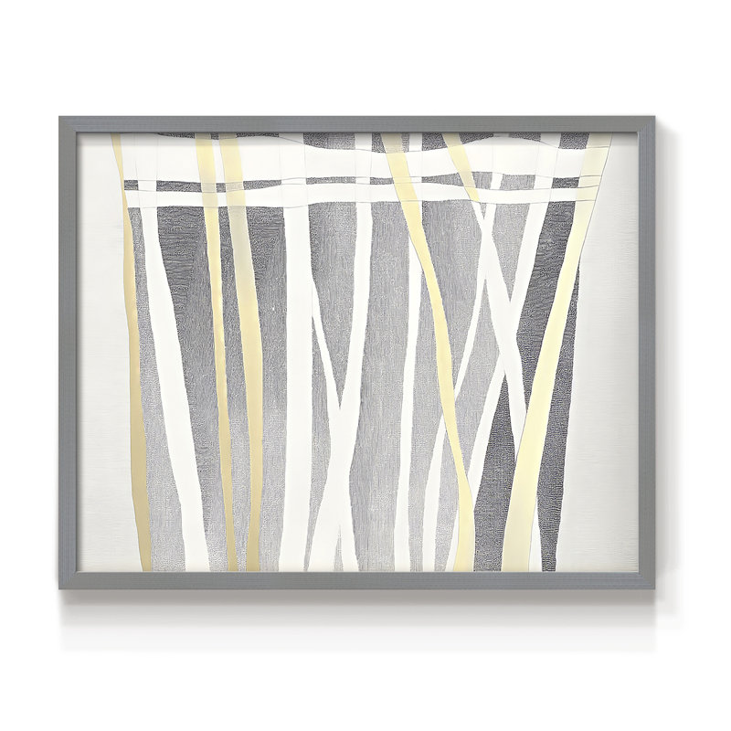 Abstract Series-LXXXIV -Framed Print - Restickable, 16" H x 20" W, Gray