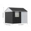 10 x 8FT Outdoor Metal Apex Roof Garden Storage Shed
