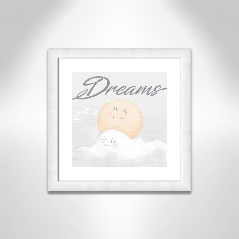 Sweet Dreams Plants & Flowers, 18" H x 18" W x 0.63" D, White Woodgrain Flat Framed
