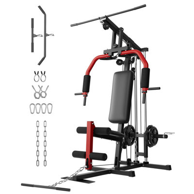 400 LBS Capacity All-in-One Home Gym – Cable Pulley System for Full Body Strength Training