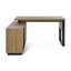 Bureau en L Slide avec armoire 3 tiroirs 1 porte coulissante en métal Slide