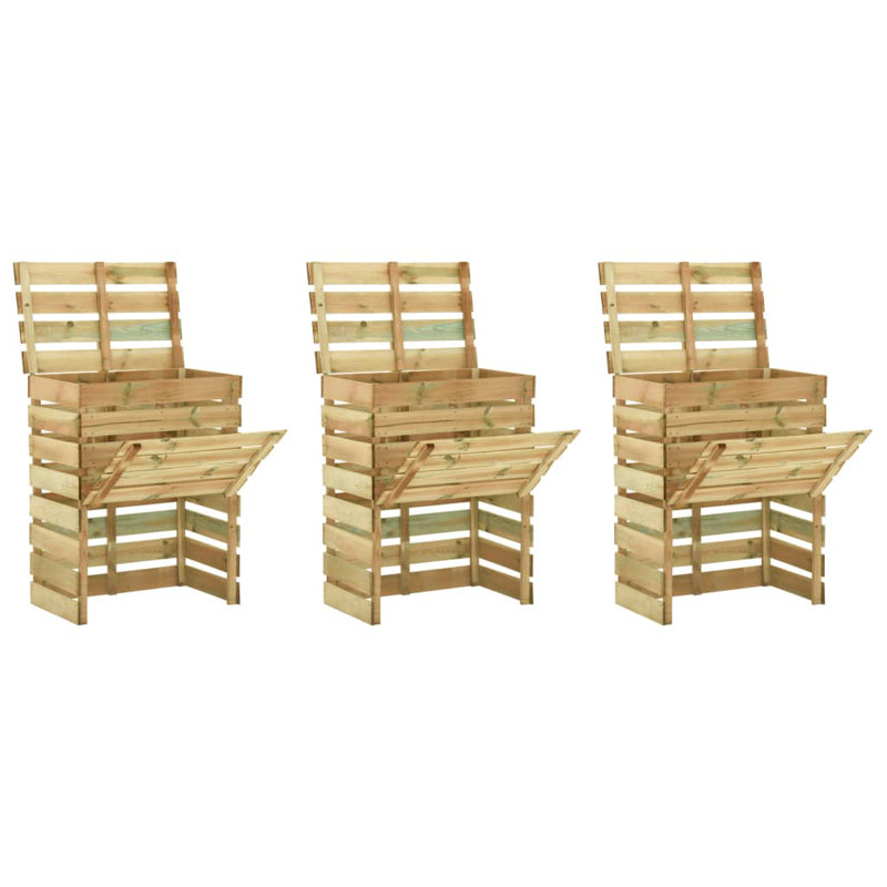 Tiptonville Wood Stationary Composter with Latching Lid
