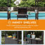 Steel barbecue Gazebo ASPE - 152cm x 244cm, black