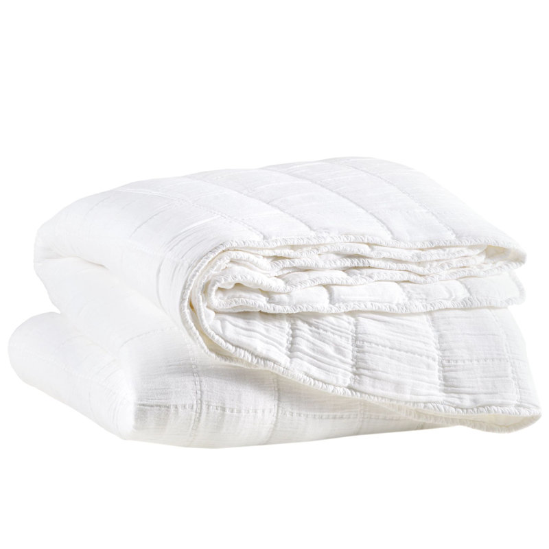 Monet Quilted Coverlet, White, Twin/Twin XL