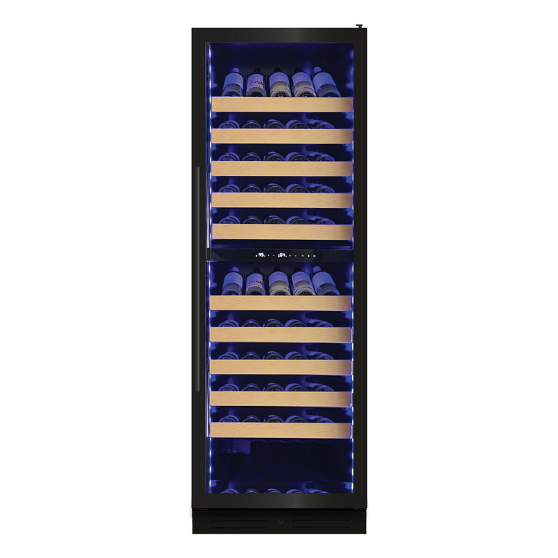 Tall Dual Zone Wine Cooler, Black