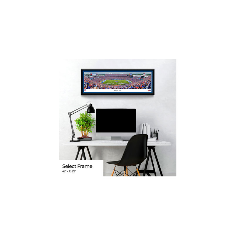 Impression panoramique de Buffalo Bills Football, H 15,5 po x l 42 po x P 1,38 po, Cadre noir