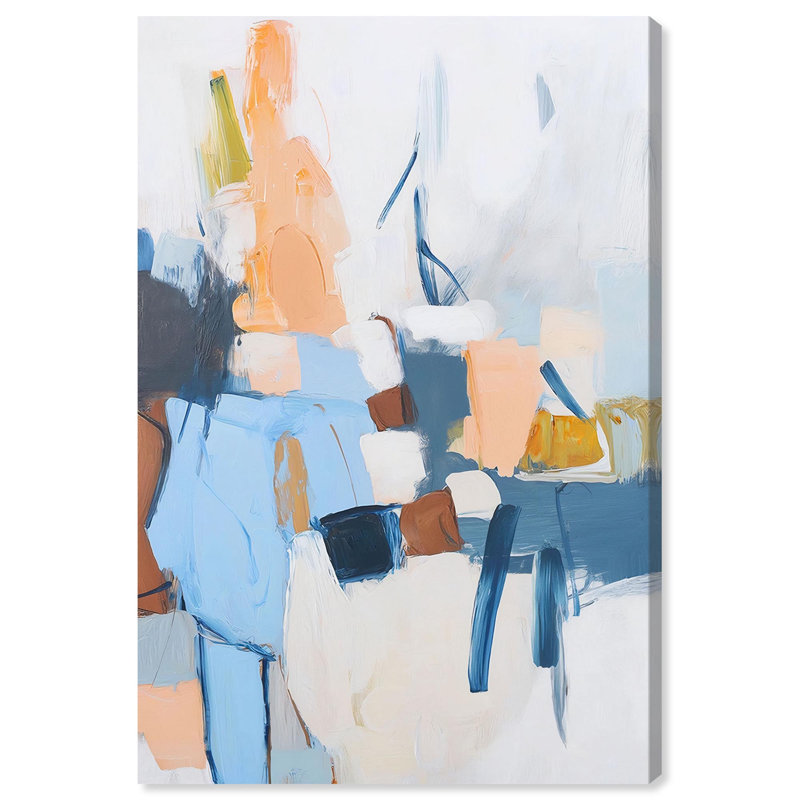 Impression sur toile Brush Palette II Modern Decor par Art Remedy, H 15 po x l 10 po, Toile tendue avec châssis