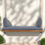 Balancelle de patio suspendue en bois avec coussin et coussins-737199652-737199651