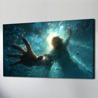 "Elegance Jesus", art mural Jésus, décoration murale pour le salon, image divine chrétienne de Dahle pour la chambre à coucher