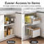 Black 2 Pack Pull Out Cabinet Organiser, Deeper Slide out Drawers Metal Kitchen Pullout Drawers 40 x 24 x 20 cm-1120326194