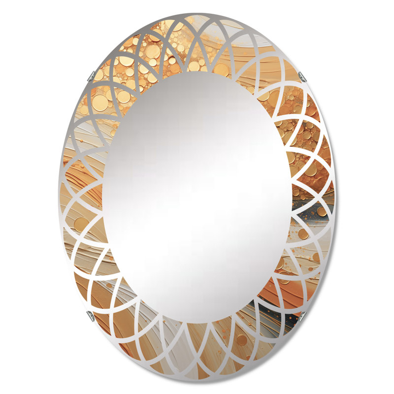 Thortonville - Miroir mural moderne ovale, 30 po x 20 po