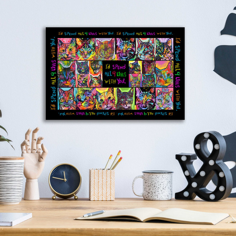 «Catamat 1» par Dean Russo, art mural en verre acrylique, 16 po x 12 po