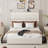 Upholstered Bed Frame With 4 Drawers, Bed With Storage Headboard And Charging Station