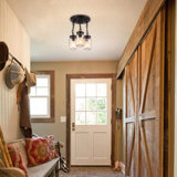 Ashe 3 - Light Black Cluster Pendant