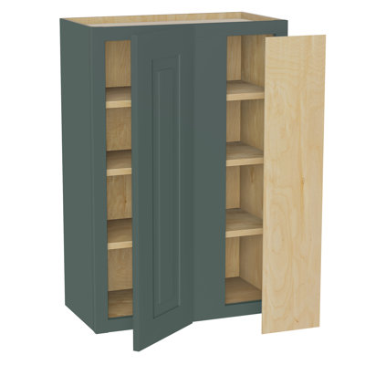 Gallery Express Ellison Plywood Assembled 24 in W x 12 in D x 36 in H Corner Blind Kitchen Cabinet Right in Meadow