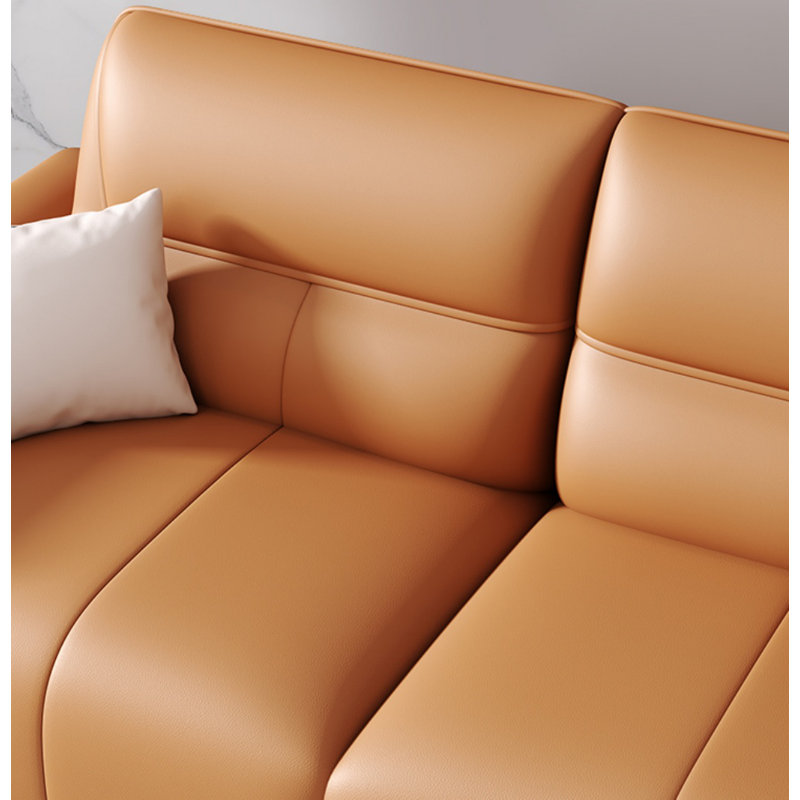 Canapé moderne simple décontracté, Orange, H 32,6 po x l 86,6 po x P 36,6 po, 2