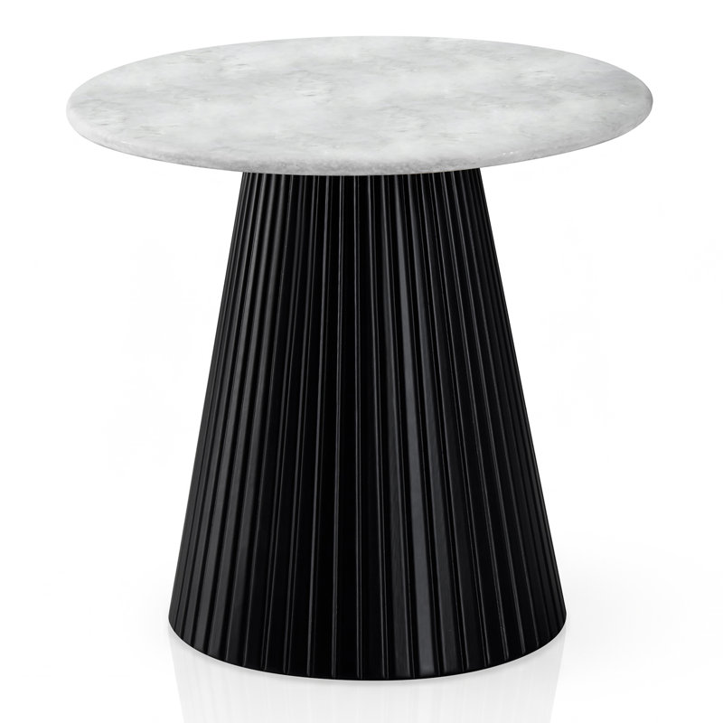 Table de bout à piédestal en pierre frittée Liam, 2