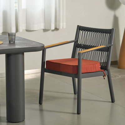 Coussins de chaise d'extérieur, coussins de chaise de patio en mousse viscoélastique avec attaches, coussins de chaise de patio, coussins de siège