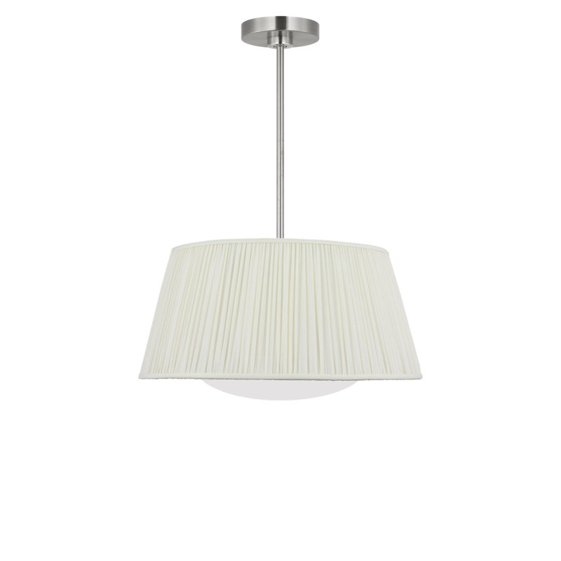Luminaire suspendu à trois lumières, Non, Nickel brossé