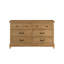 Esterel Wood 6-Drawer Dresser, Honey Brown