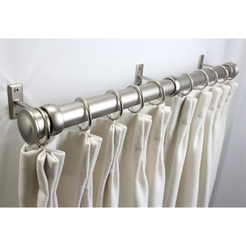 Accessoire de quincaillerie pour rideaux, L 72 po, Étain