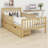 Classic Wood Platform Bed Frame with Guardrails and 2 Storage Drawers-126553072