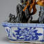 Genuine Multi Gemstone Bonsai Tree in Square Porcelain Pot (13")