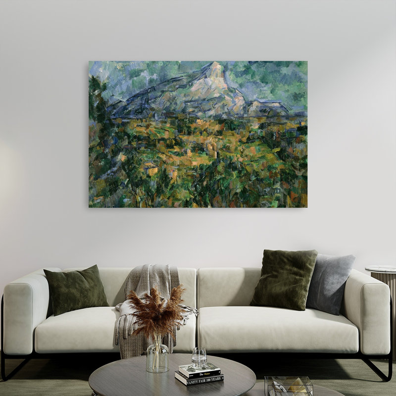 Mont Sainte-Victoire, 1904-1905 - Estampe d'art mural abstraite contemporaine représentant un paysage de montagne