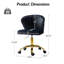 Chaise de travail ergonomique avec dossier capitonné Alice-1576630642