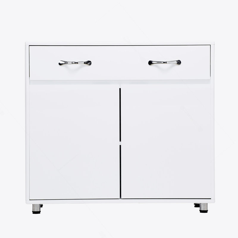 Two Door Side Table-White