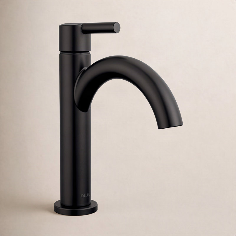 Robinet pour salle de bain Nicoli, Noir mat