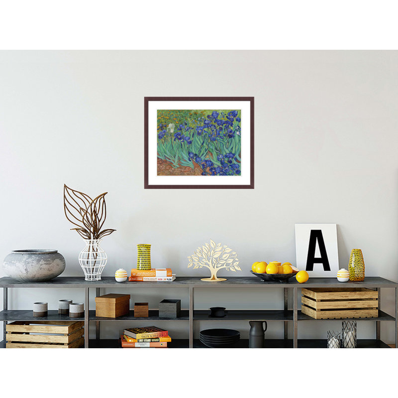 Irises by Vincent van Gogh -Framed Giclee Print, 23.5" H x 28.12" W