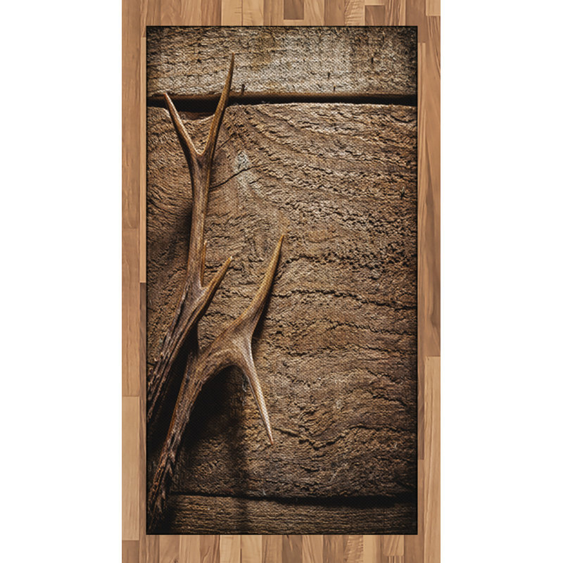 Antlers High Density Long Fiber Poly Threads Decorative Area Rug Carpet, Rectangle 2'7" x 5'