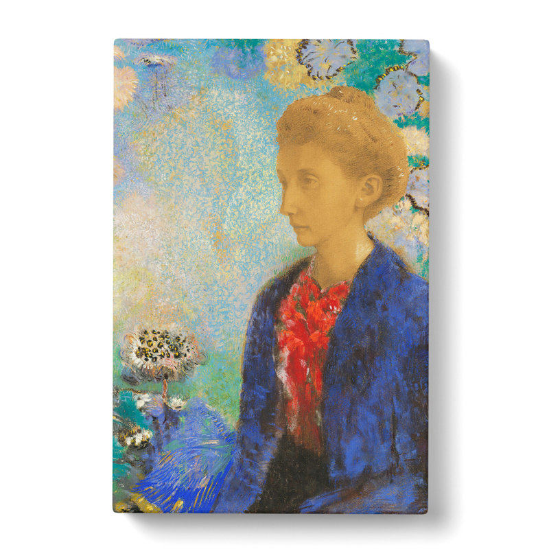 Baronne De Domecy by Odilon Redon - Wrapped Canvas, 91cm H x 60cm W x 3cm D