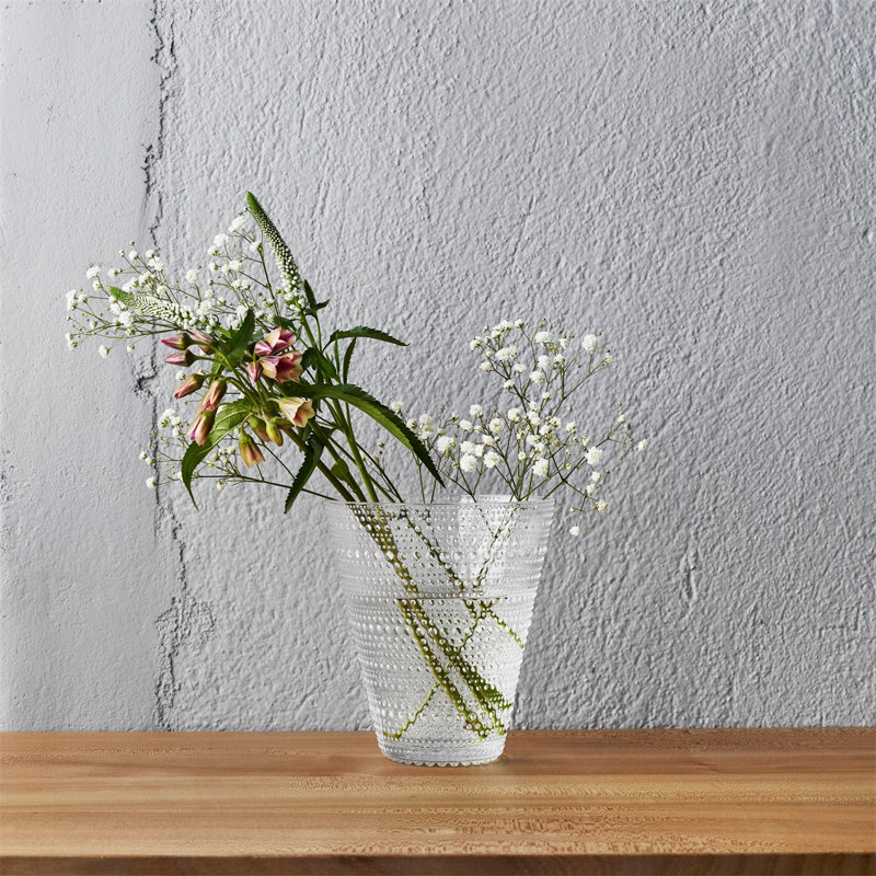 Kastehelmi 6" Glass Table Vase, Clear